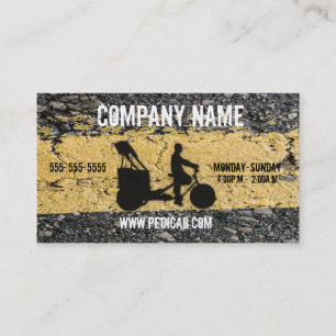 Pedicab Asphalt Business Card