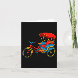 Pedicab Cycle Rickshaw Bike Taxi Premium Tri-blend Card