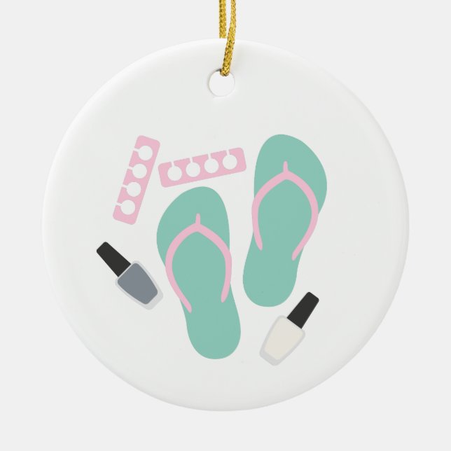 Pedicure Ceramic Ornament (Front)