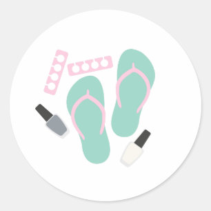 Pedicure Classic Round Sticker