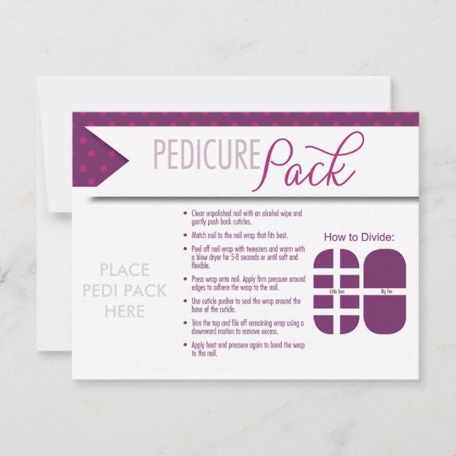 Pedicure Pack - Card with Envelope (Front)