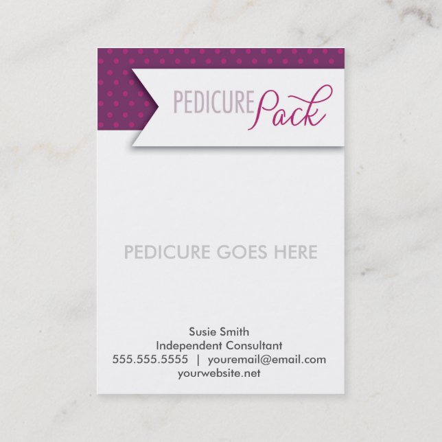 Pedicure Pack - Chubby Business Card (Back)