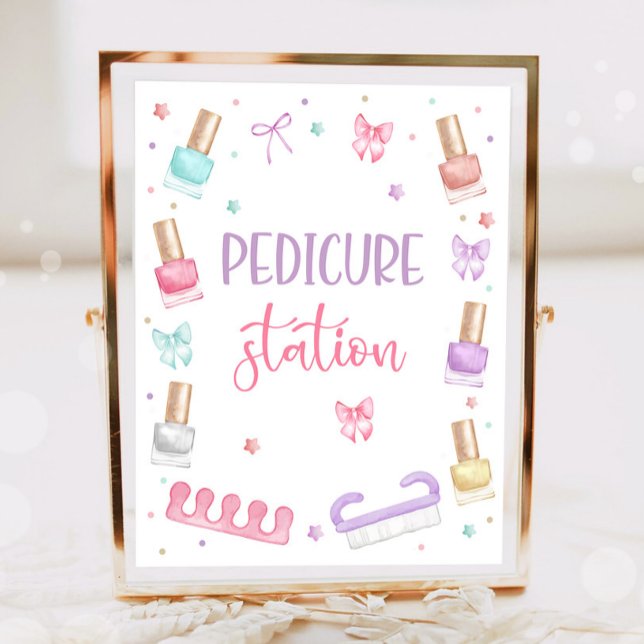 Pedicure Station Mani-Pedi Party Manicure Spa Girl Poster (Creator Uploaded)