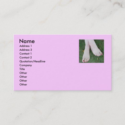 Pedicure Business Cards & Profile Cards Zazzle CA