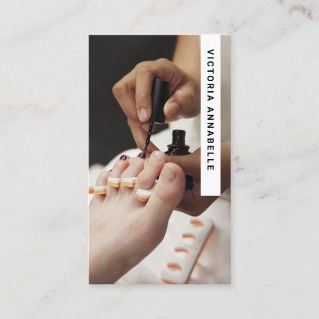 Pedicurist  & Manicurist QR Code Business Card (Front)