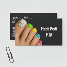 Pedicurist Technician Nail Tech Vcard QR