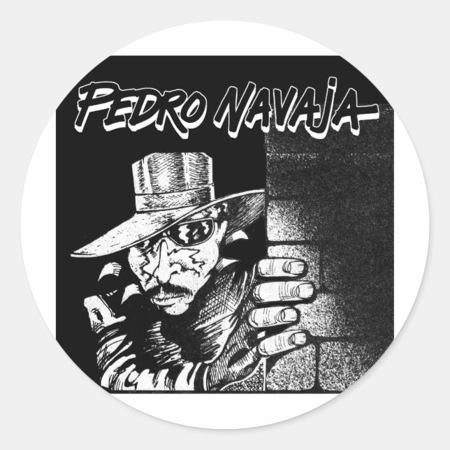 PEDRO NAVAJA CLASSIC ROUND STICKER (Front)