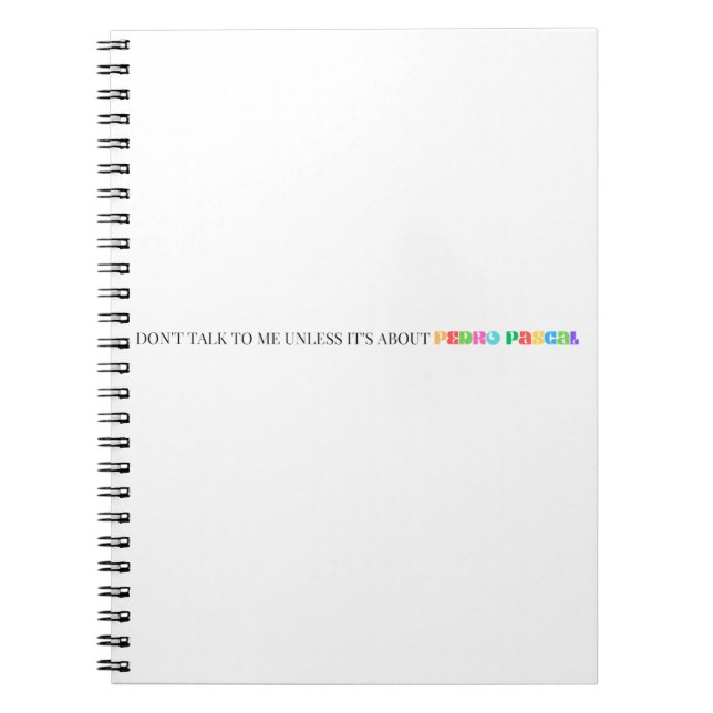Pedro Pascal Funny Rainbow Carnet Journal (Devant)