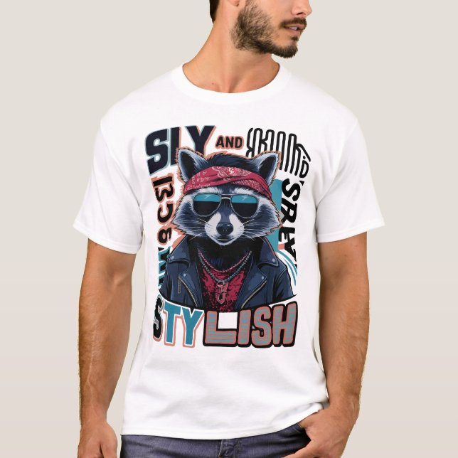 Pedro Raccoon stylish T-Shirt (Front)