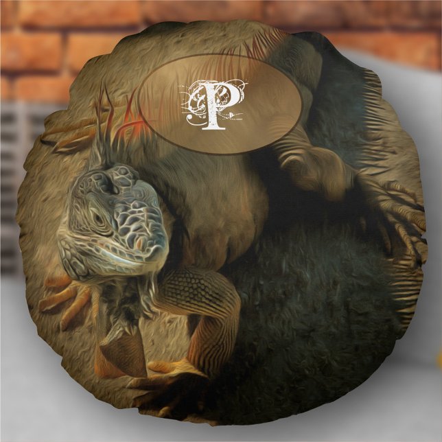 Pedro the Iguana 0768 Round Pillow (Creator Uploaded)