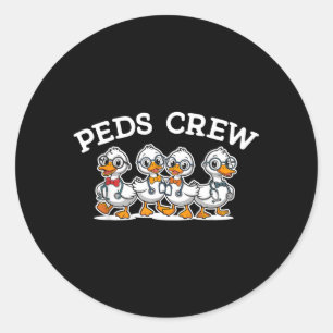 PEDS Crew Pediatric Nurse Pediatrician RN 1 Classic Round Sticker