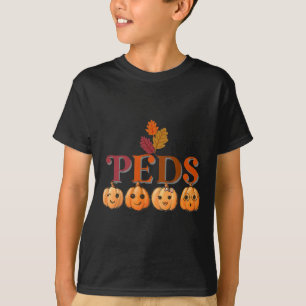 Peds Cute Pumpkin Fall Thanksgiving Pediatric Nurs T-Shirt