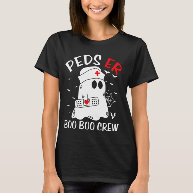 PEDS ER Boo Boo Crew Pediatric Emergency Nurse Fun T-Shirt (Front)