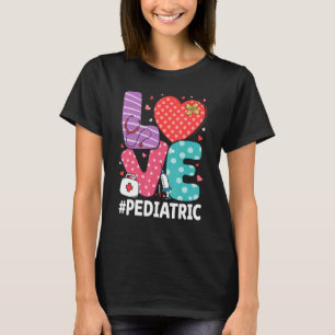 Peds Nurse Heart Stethoscope Pediatric Nursing Nov T-Shirt