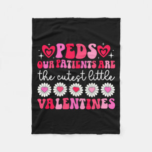 Peds Nurse Valentine Pediatric Nursing Valentines  Fleece Blanket