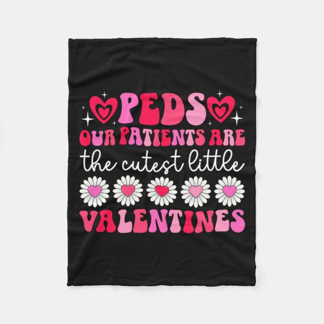 Peds Nurse Valentine Pediatric Nursing Valentines  Fleece Blanket (Front)