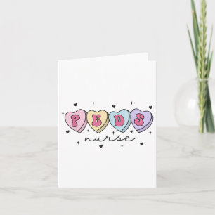 Peds Nurse Valentines Day Heart Pediatric Nurse Ca Card