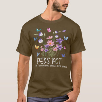 Peds Pct Butterflies Pediatric Cna Gift For Men T-Shirt