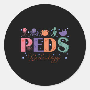 Peds Radiology Sea Animal Pediatric Radiology Peds Classic Round Sticker