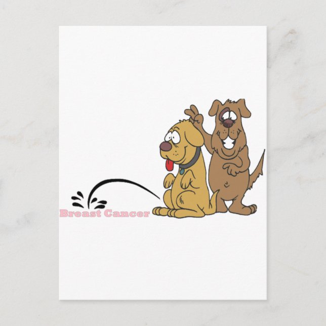 Pee on Breast Cancer Postcard (Front)