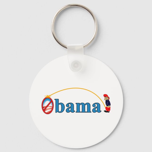 Pee on Obama Keychain (Front)