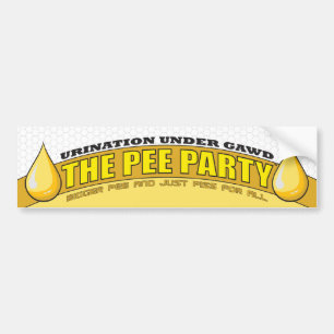 Pee Party Bumper Sticker #1