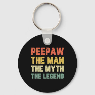 Pee-paw The Man The Myth The Legend Bunnyaw Vintag Keychain