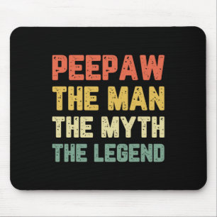 Pee-paw The Man The Myth The Legend Bunnyaw Vintag Mouse Pad