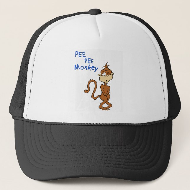 Pee Pee Monkey Trucker Hat (Front)