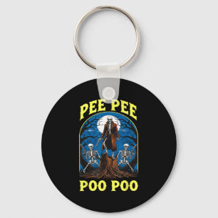 Pee Pee Poo Poo Cursed Gen Z Meme Funny Skeleton W Keychain