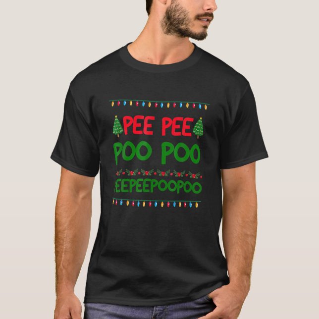 Pee Pee Poo Poo laide Sweat de Noël Funny T Shi (Devant)