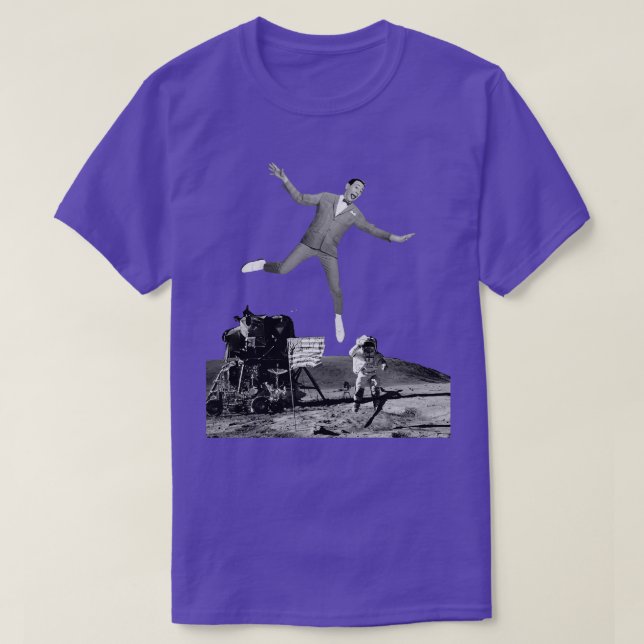 Pee Wee Herman On The Moon TShirt (Design Front)