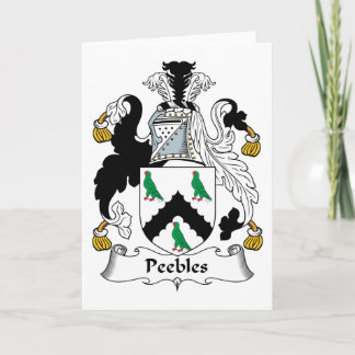 Peebles Family Crest Card