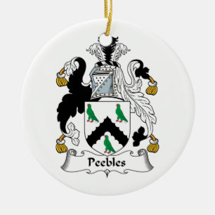 Peebles Family Crest Ceramic Ornament
