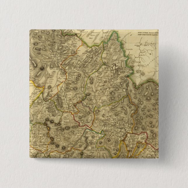 PeeblesShire 2 Inch Square Button (Front)