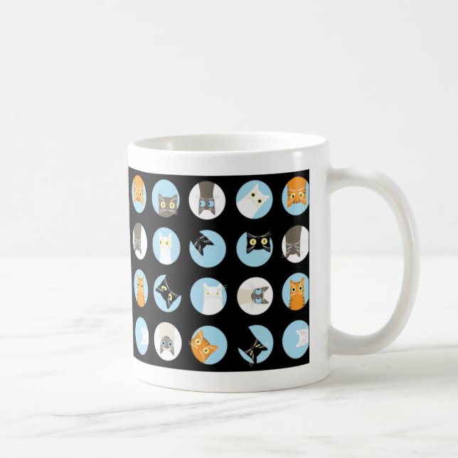 peek-a-boo cats coffee mug (Right)