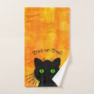 Peek-A-Boo Chat noir Orange Trick-or-Treat