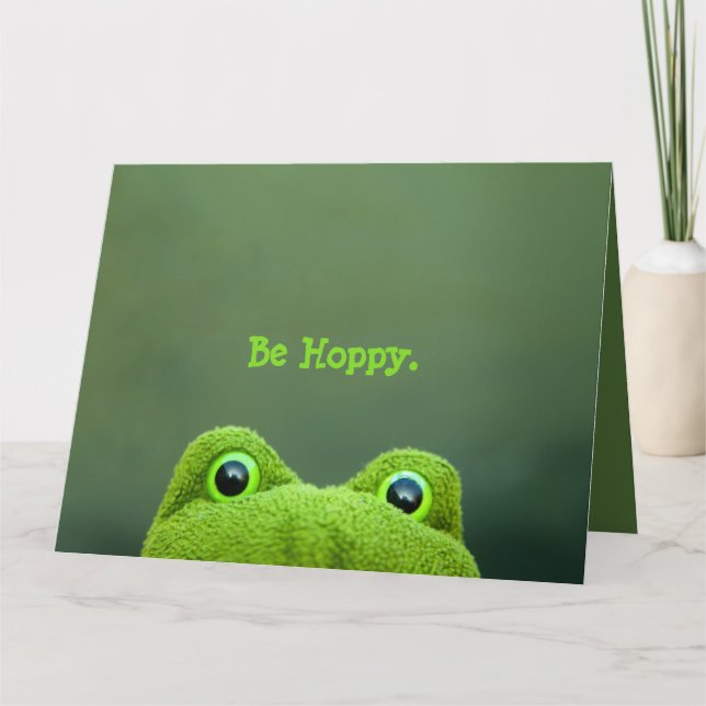 Peek-a-Boo Frog | BIG Greeting Card (Front)