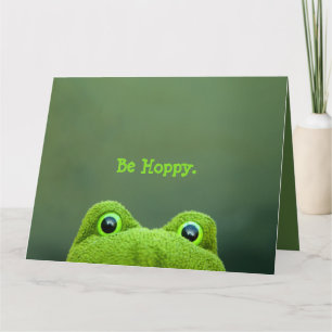 Peek-a-Boo Frog   BIG Greeting Card
