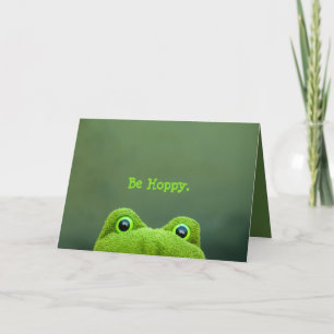 Peek-a-Boo Frog   Greeting Card
