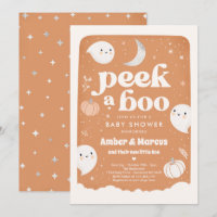 Peek A Boo Gender Neutral Ghost Baby Shower Invita