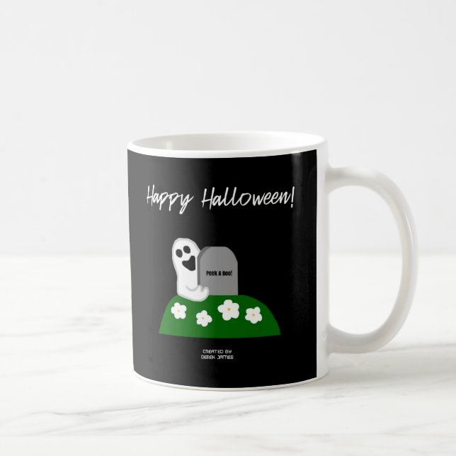 Peek A Boo Ghost Coffee Mug (Right)