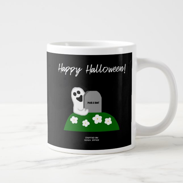 Peek A Boo Ghost Jumbo Mug (Right)