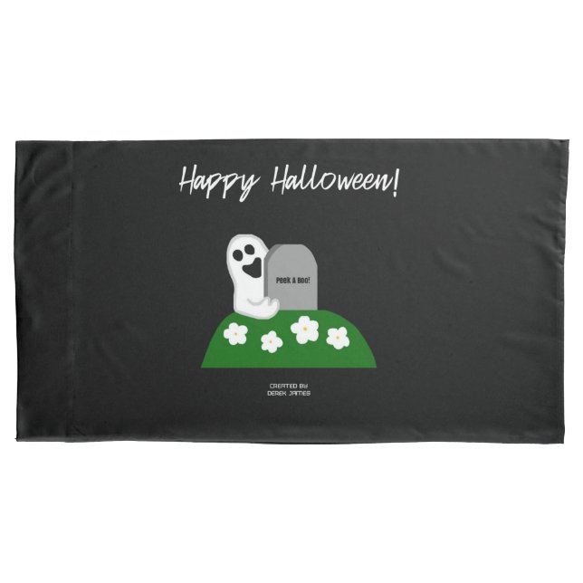 Peek A Boo Ghost King Size Pillowcase (Front)