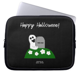 Peek A Boo Ghost Neoprene Laptop Sleeve