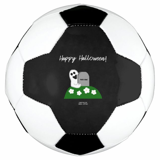 Peek A Boo Ghost Soccer Ball (Front)