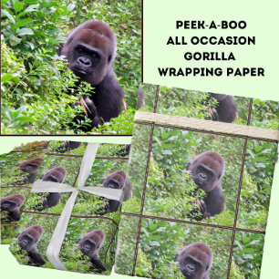 Peek-A-Boo Gorilla Wrapping Paper