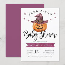 Peek A Boo Halloween Baby Shower