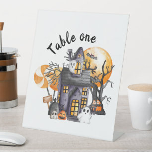 Peek a BOO Halloween Baby Shower Table Sign