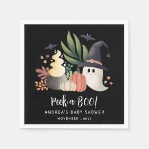 Peek a Boo Halloween Ghost Baby Shower Napkin
